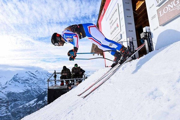 Cyprien Sarrazin France Downhill Ski World Cup Starting Gate Wengen 2024