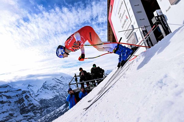Marco Odermatt Switzerland World Cup Downhill Starting Gate Wengen 2024