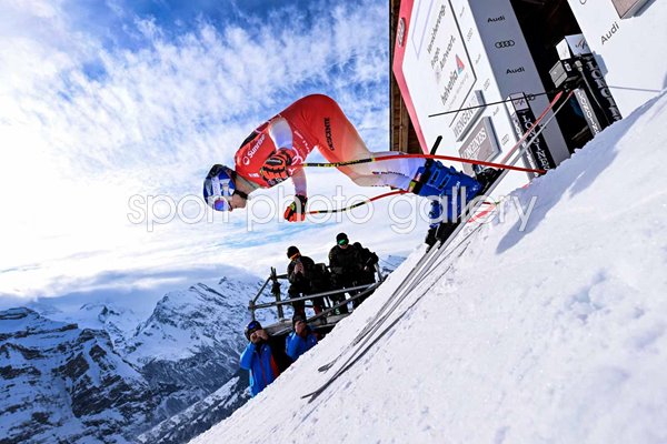 Marco Odermatt Switzerland World Cup Downhill Starting Gate Wengen 2024