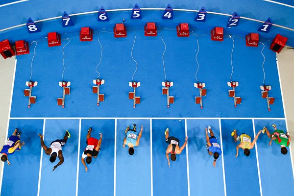 Sprint Start 60m Europena Indoors Gothenburg 2013