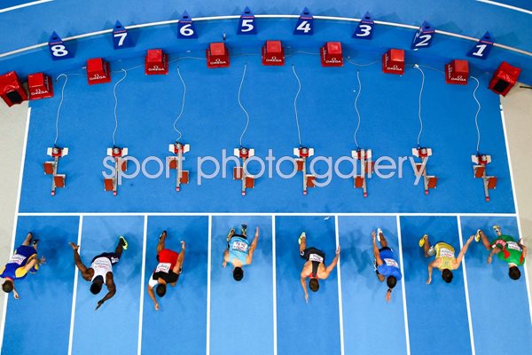 Sprint Start 60m Europena Indoors Gothenburg 2013