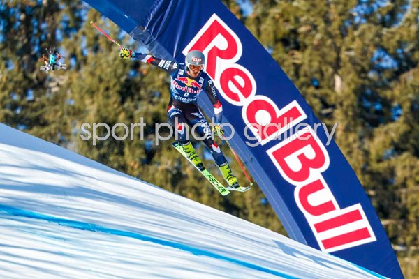 Ryan Cochran-Siegle USA Flies Downhill World Cup Kitzbuehel Austria 2024
