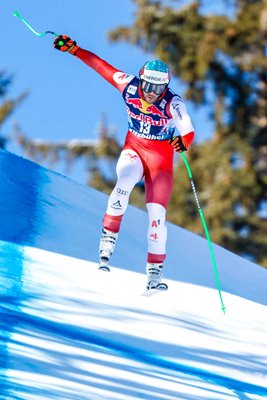 Vincent Kriechmayr Austria Flies Downhill World Cup Kitzbuehel 2024