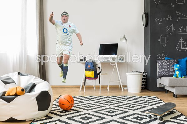Jamie George England Captain V Italy Rome Six Nations 2024 Wall Sticker