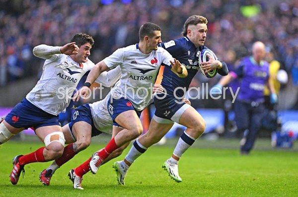 Kyle Steyn Scotland v France Murrayfield Six Nations 2024