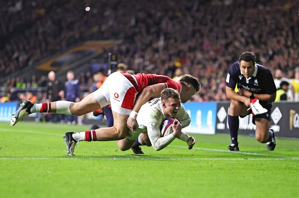 Fraser Dingwall England scores v Wales Twickenham Six Nations 2024