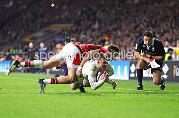 Fraser Dingwall England scores v Wales Twickenham Six Nations 2024