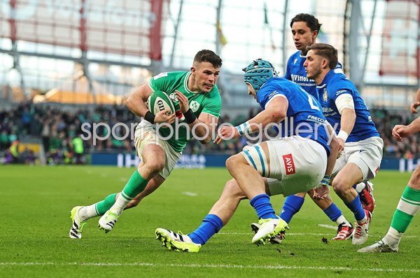 Calvin Nash Ireland scores v Italy Dublin Six Nations 2024