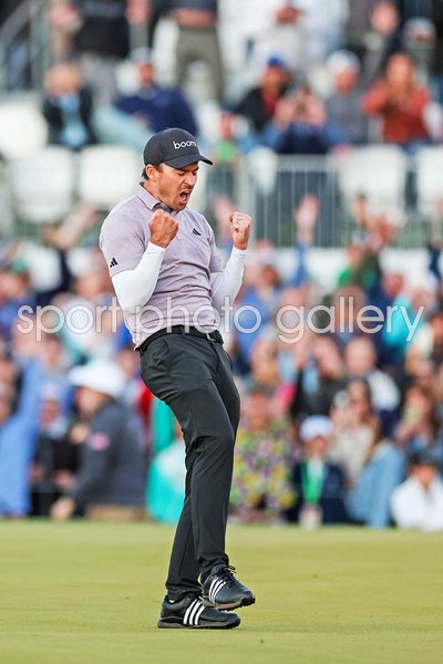 Nick Taylor Canada celebrates playoff win Phoenix Open 2024