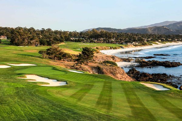 Approach Par 4 8th hole Pebble Beach Golf Links California USA