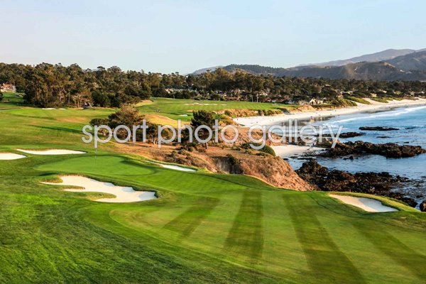 Approach Par 4 8th hole Pebble Beach Golf Links California USA