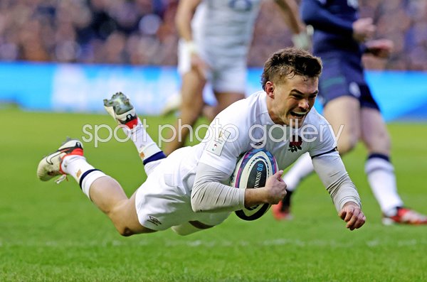 George Furbank England scores v Scotland Murrayfield Six Nations 2024