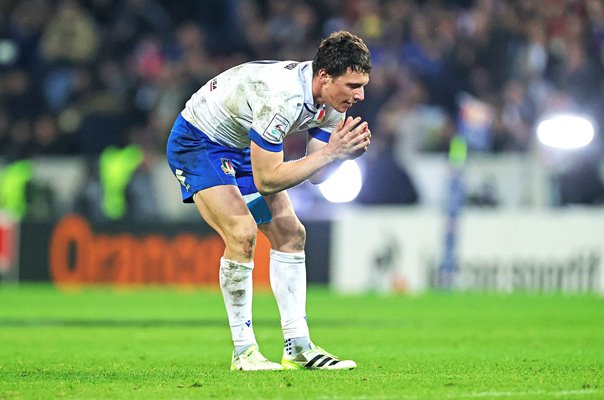 Paolo Garbisi Italy misses match-winning penalty v France Six Nations 2024