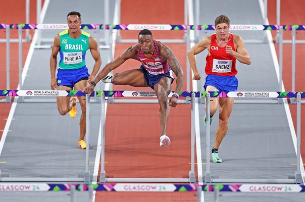 Grant Holloway USA 60 metres Hurdles World Athletics Indoor Championships Glasgow 2024 