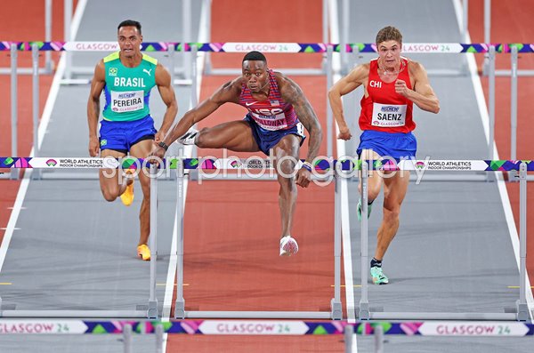 Grant Holloway USA 60 metres Hurdles World Athletics Indoor Championships Glasgow 2024 