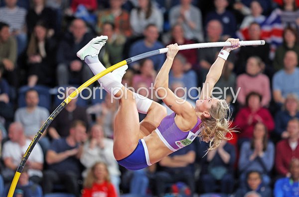 Molly Caudery Great Britain Pole Vault Final World Indoor Athletics Glasgow 2024  