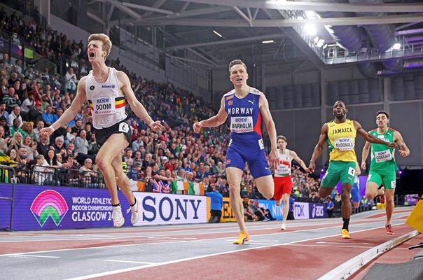 Alexander Doom Belgium beats Karsten Warholm World Indoor 400m Glasgow 2024  
