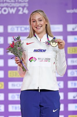 Molly Caudery Great Britain World Indoor Pole Vault Champion Glasgow 2024 