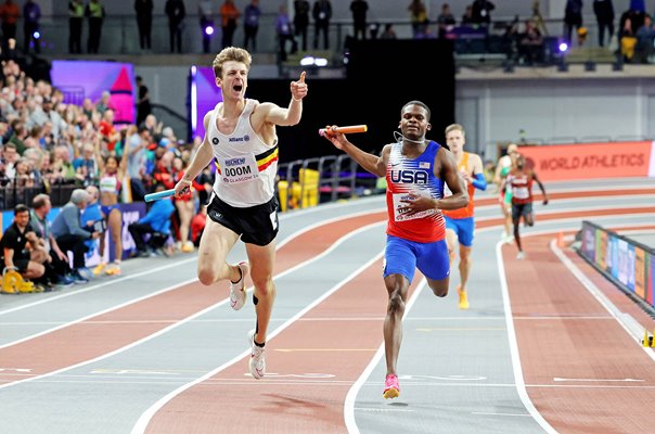 Alexander Doom leads Begium to World Indoor 4x400m Relay Gold Glasgow 2024 