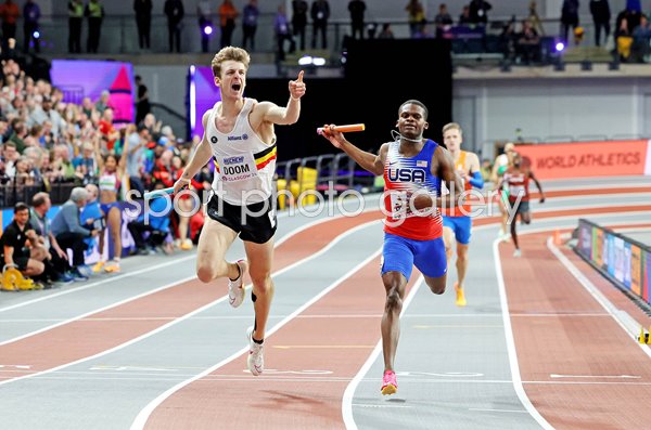 Alexander Doom leads Begium to World Indoor 4x400m Relay Gold Glasgow 2024 