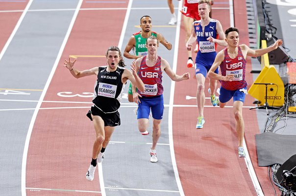 Geordie Beamish New Zealand wins 1500m World Indioor Athletics Glasgow 2024  