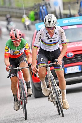Lotte Kopecky Belgium v Elisa Longo Borghini Strade Bianche 2024