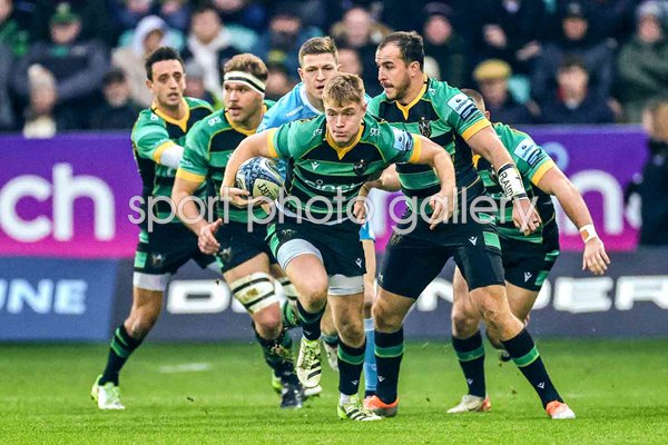 Fin Smith Northampton Saints v Sale Sharks Premiership Franklin's Gardens 2023