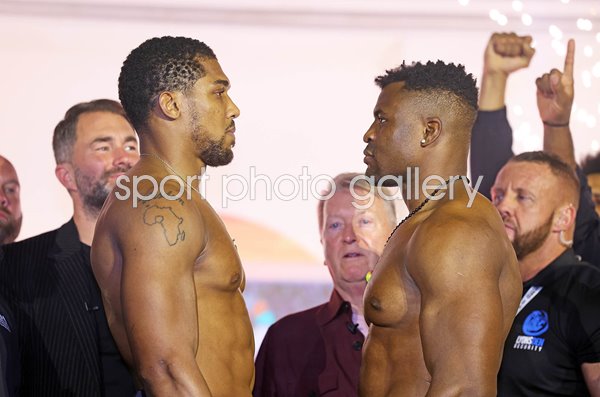 Anthony Joshua v Francis Ngannou Weigh-In Riyadh Saudi Arabia 2024