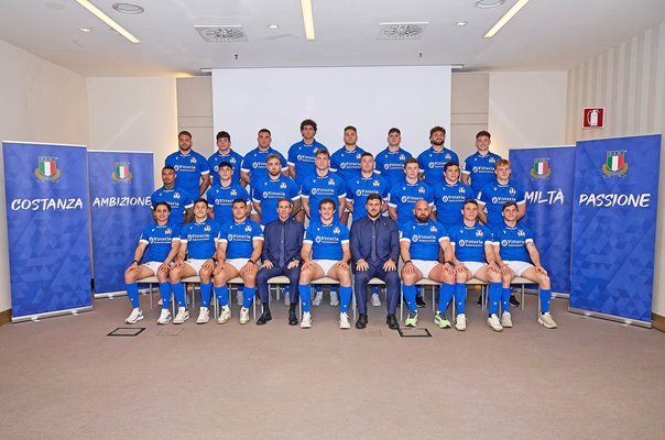 Italy Team Photo Stadio Olimpico Rome Six Nationns 2024