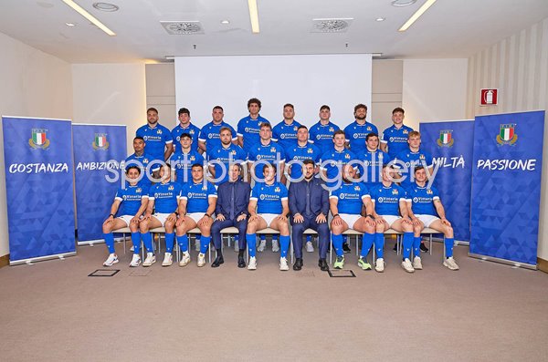 Italy Team Photo Stadio Olimpico Rome Six Nationns 2024