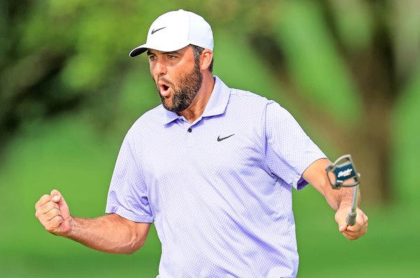 Scottie Scheffler USA celebrates Final Round Arnold Palmer Invitational 2024