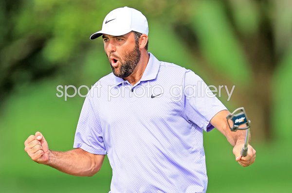 Scottie Scheffler USA celebrates Final Round Arnold Palmer Invitational 2024