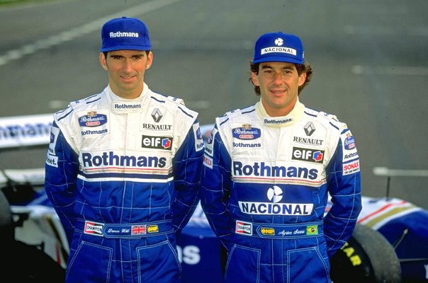 Damon Hill and Ayrton Senna Williams Renault drivers F1 testing Portugal 1994