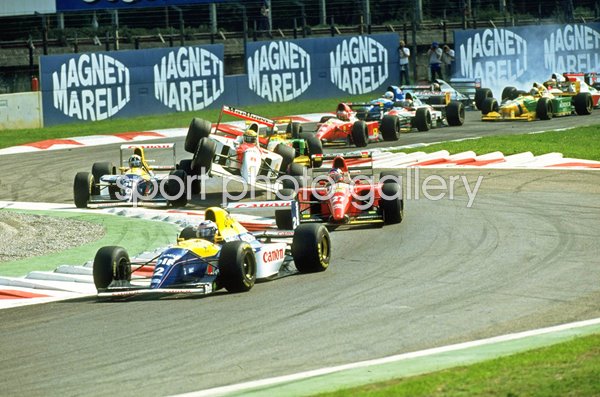 Alain Prost leads as Damon Hill and Ayrton Senna Clash Monza 1993