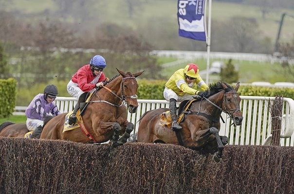 Harry Skelton riding Protektorat win Ryanair Chase Cheltenham 2024