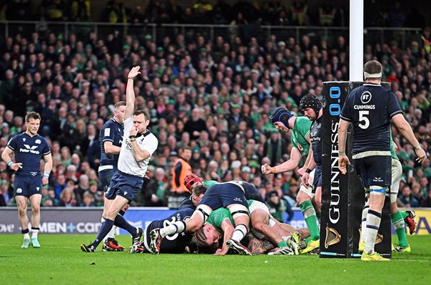 Andrew Porter Ireland match winning try v Scotland Dublin Six Nations 2024