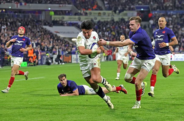 Marcus Smith England scoring run v France Lyon Six Nations 2024