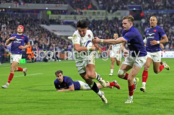 Marcus Smith England scoring run v France Lyon Six Nations 2024