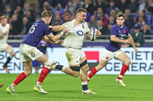 Ben Earl England v Leo Barre France Lyon Six Nations 2024