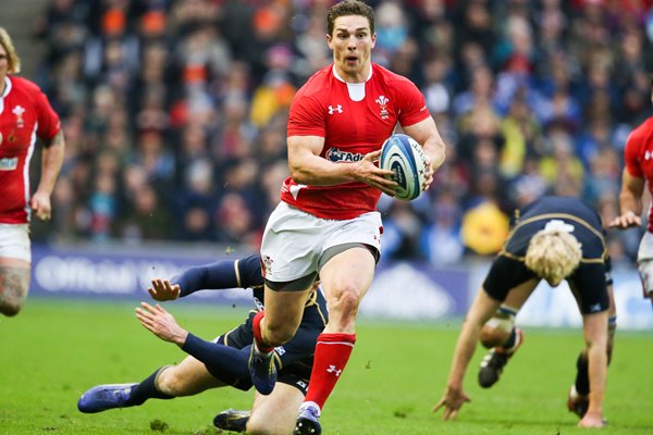George North breaks Wales v Scotland 6 Nations 2013