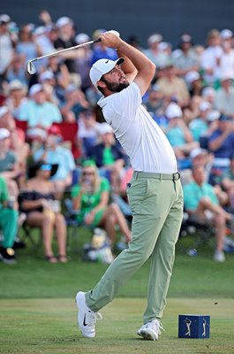 Scottie Scheffler USA 17th tee Final Round Players Championship TPC Sawgrass 2024