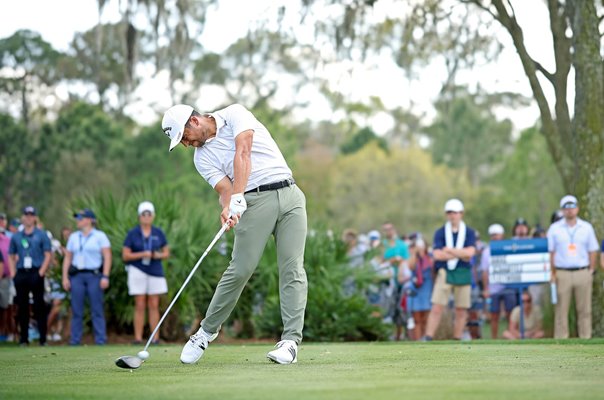 Xander Schauffele USA 9th tee Players Championship TPC Sawgrass 2024