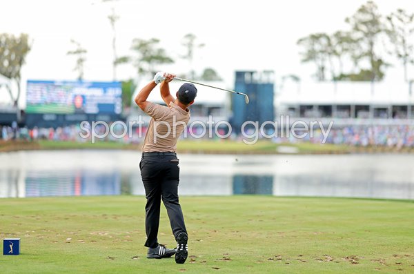 Xander Schauffele USA 17th tee Players Championship TPC Sawgrass 2024