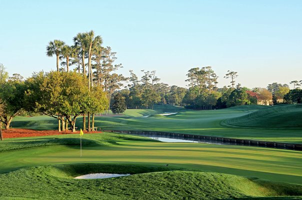 Par 4 4th Hole TPC Sawgrass Players Championship Ponte Vedra Florida 2024