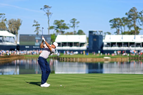 Ludvig Aberg Sweden 17th tee The Players Championship TPC Sawgrass 2024