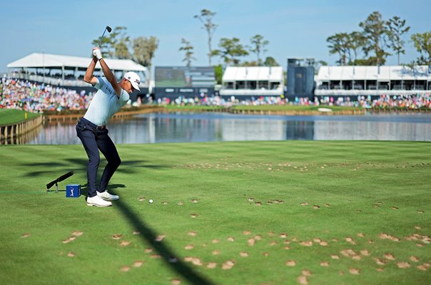 Will Zalatoris USA 17th tee The Players Championship TPC Sawgrass 2024