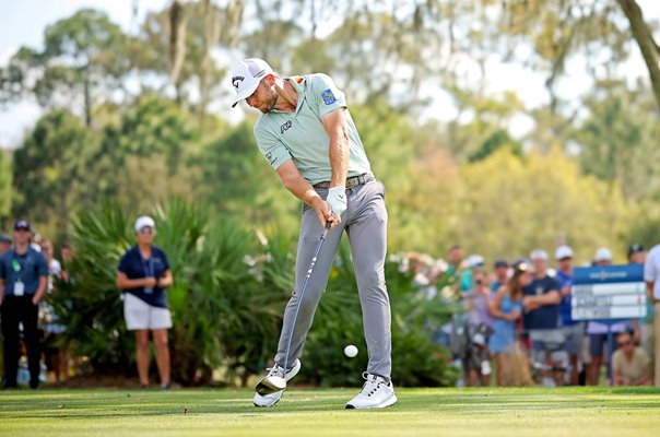 Sam Burns USA drives 9th tee The Players Championship TPC Sawgrass 2024