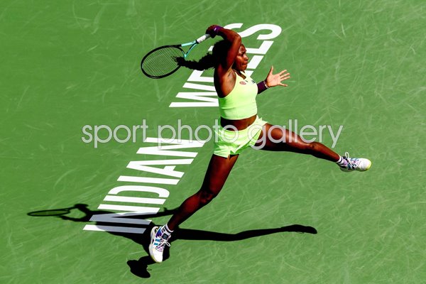 Coco Gauff USA forehand power BNP Paribas Open Indian Wells 2024