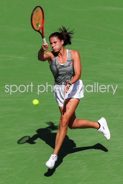 Emma Navarro USA forehand v Aryna Sabalenka Indian Wells 2024 