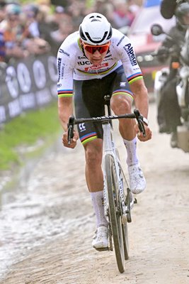 Mathieu van der Poel Netherlands Cycling Star wins Paris-Roubaix 2024